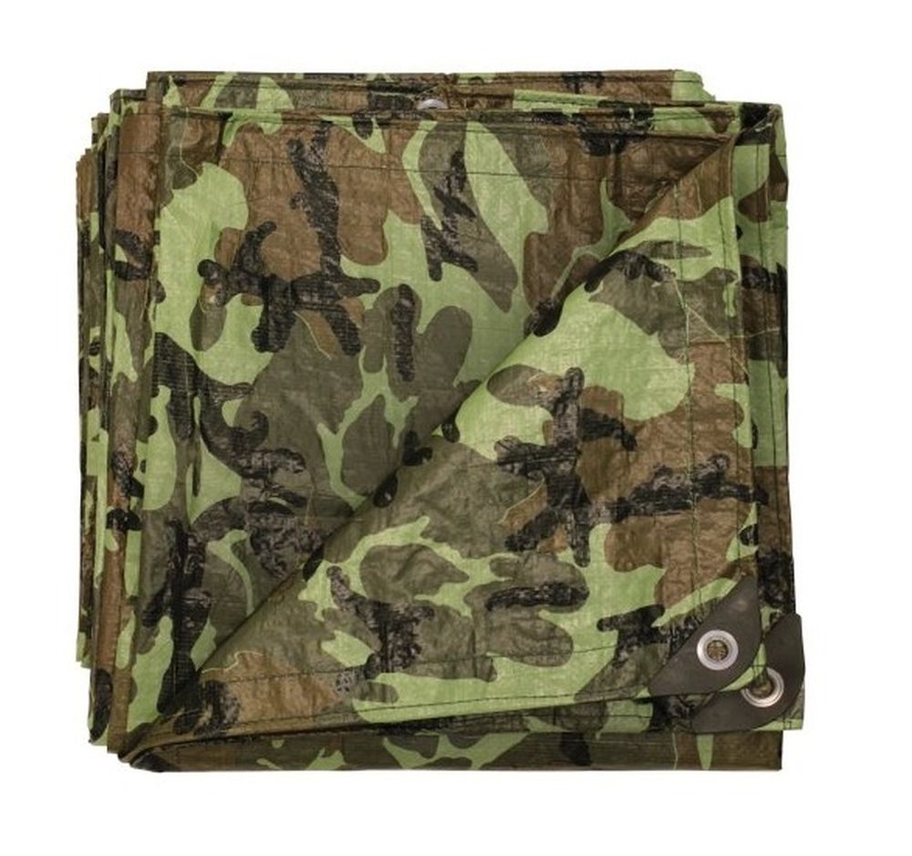 Rip Stop Tarp-12 Ft X 16 Ft-Woodland Camo