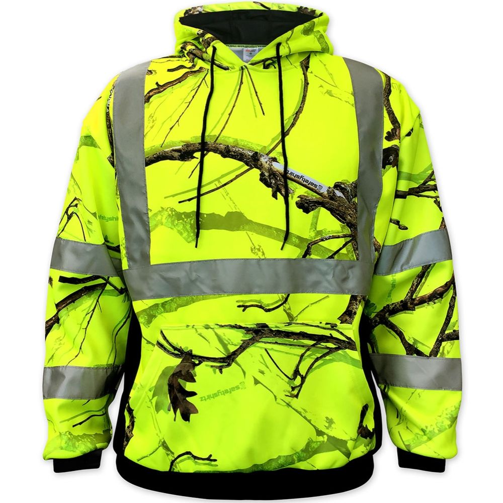 Safety Shirtz Class III Hi-Vis Safety Sweatshirt (Camo)