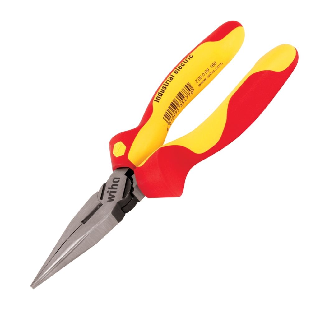 Wiha Insulated Industrial Long Nose Pliers 8"