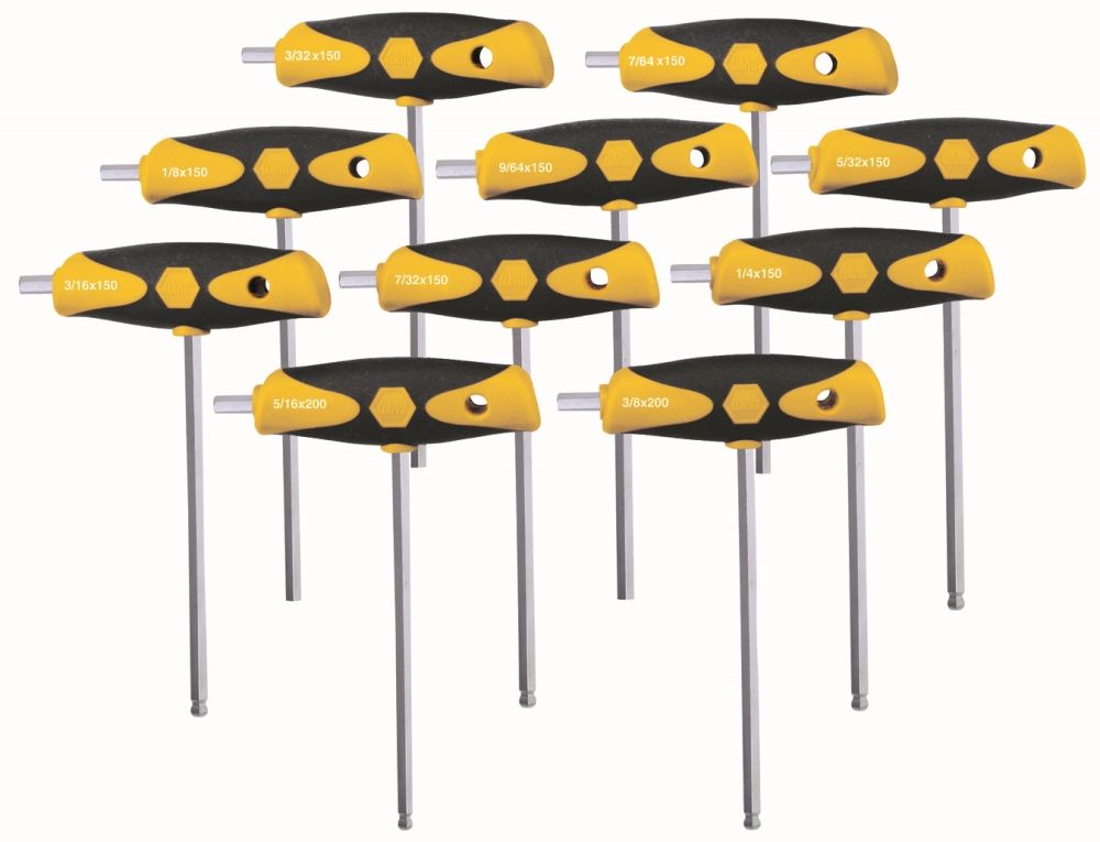 Wiha Soft Grip Dual Drive T-Handle 10 Pc. Set