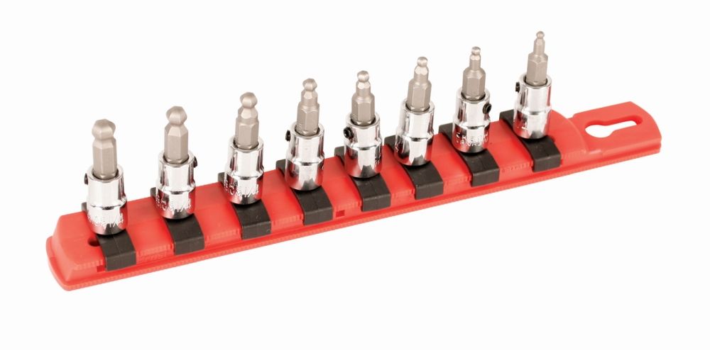Wiha Ball End Hex Bit Socket 8 Pc 3/32-1/4