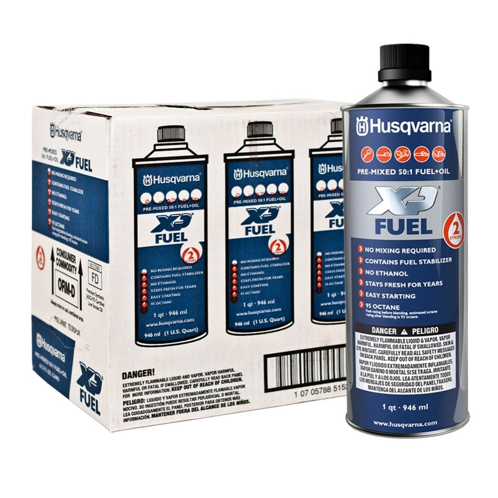 Husqvarna XP+ Pre-Mixed 2-Stroke Fuel & Oil (50:1) Case of 6 Quarts